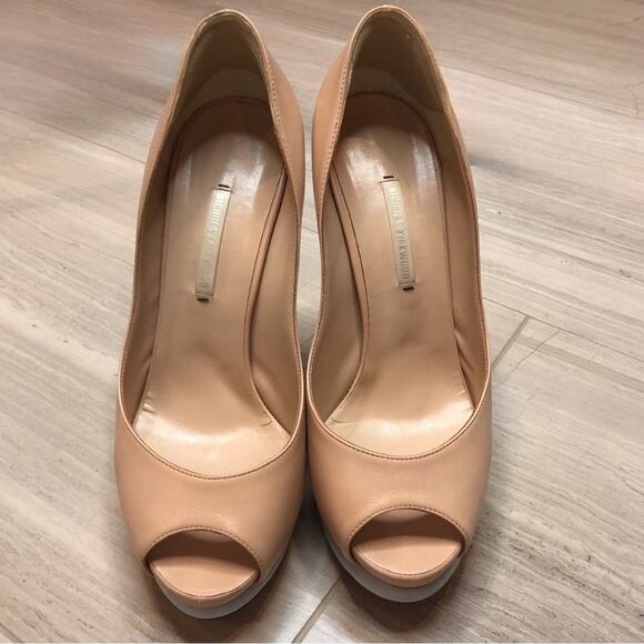 Nicholas Kirkwood Bi Color Pump Two Tone Platform Peach Black Pearl 38 EU 7.5 US - Picture 2 of 14